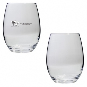 Set of Two Stemless Wine Glasses (9 Oz.)