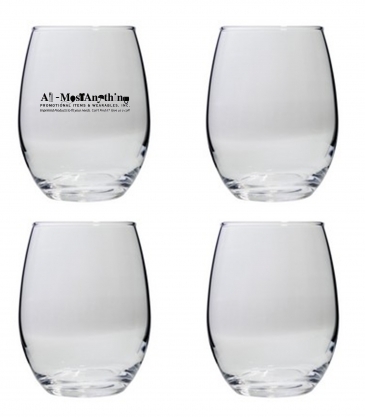 Set of Four Stemless Wine Glasses (9 Oz.)