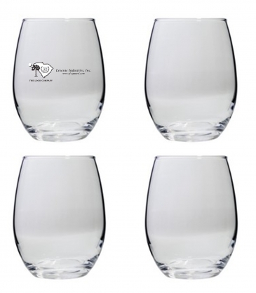 Set of Four Stemless Wine Glasses (9 Oz.)