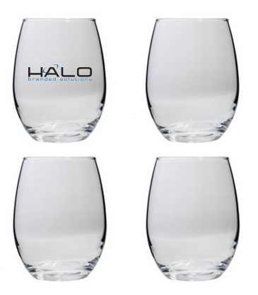 Set of Four Stemless Wine Glasses (9 Oz.)
