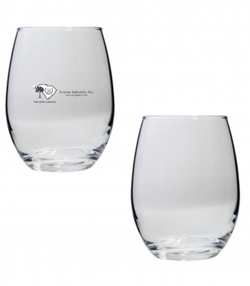 Set of Two Stemless Wine Glasses (15 Oz.)