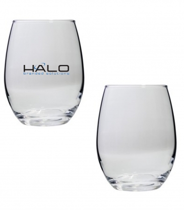 Set of Two Stemless Wine Glasses (15 Oz.)
