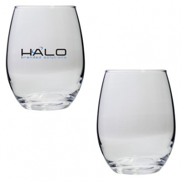 Set of Two Stemless Wine Glasses (21 Oz.)