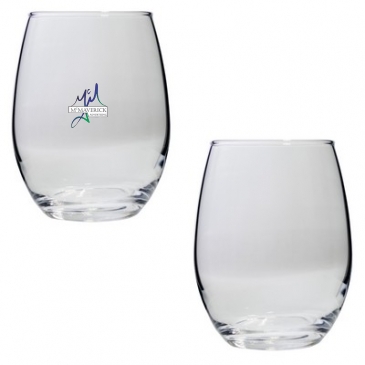 Set of Two Stemless Wine Glasses (21 Oz.)