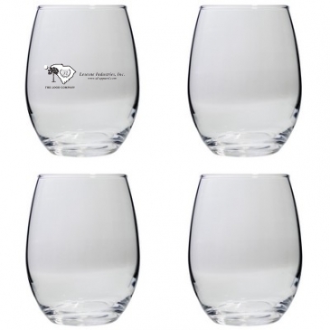 Set of Four Stemless Wine Glasses (21 Oz.)