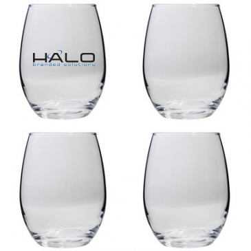 Set of Four Stemless Wine Glasses (21 Oz.)