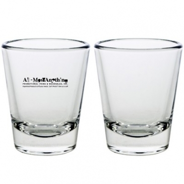 Set of Two Round Shot Glasses (2 Oz.)