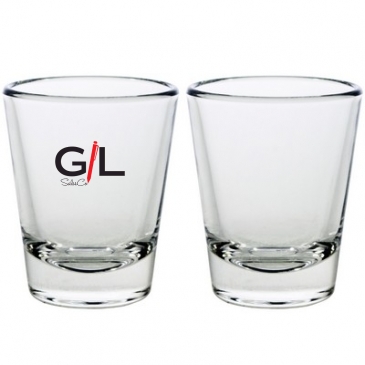 Set of Two Round Shot Glasses (2 Oz.)