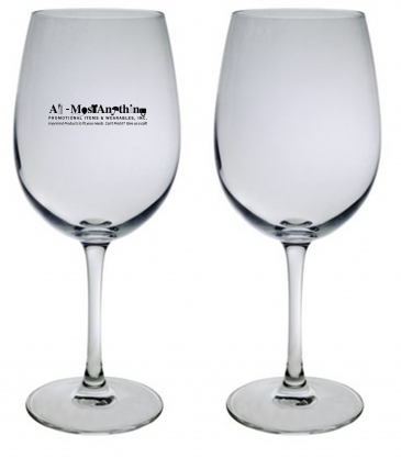 12 Oz. Set of Two Afficianado Stemmed Wine Glasses