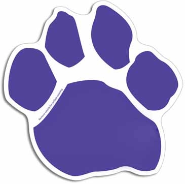 Small Paw Print Car Sign Magnet