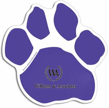 Small Paw Print Car Sign Magnet