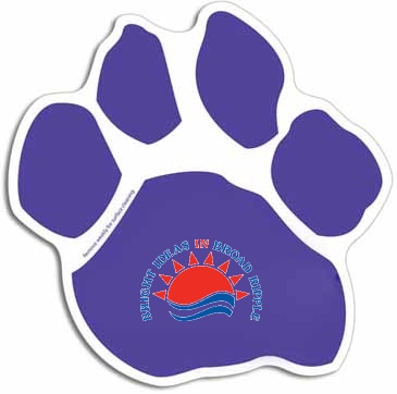 Small Paw Print Car Sign Magnet