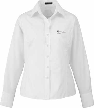 Ladies Wrinkle Free Two-ply 80's Cotton Jacquard Taped Shirt