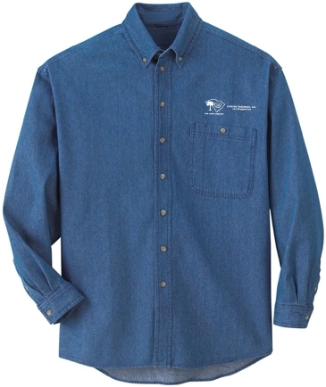 Men's Denim Button-down Long Sleeve Shirt