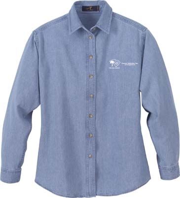 Ladies' Denim Long Sleeve Shirt