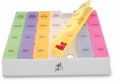 Rainbow Jumbo 24/7 Medicine Tray Organizer