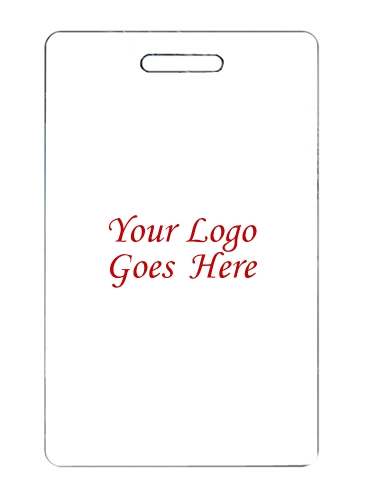 Badge | 2 1/8" x 3 3/8" | Vertical | .030" White Durable Laminate