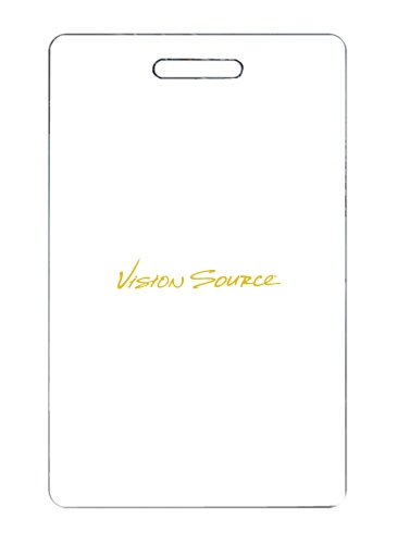 Badge | 2 1/8" x 3 3/8" | Vertical | .030" White Durable Laminate