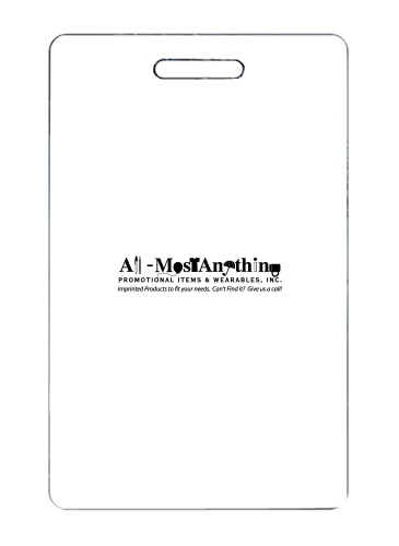 Badge | 2 1/8" x 3 3/8" | Vertical | .030" White Durable Laminate