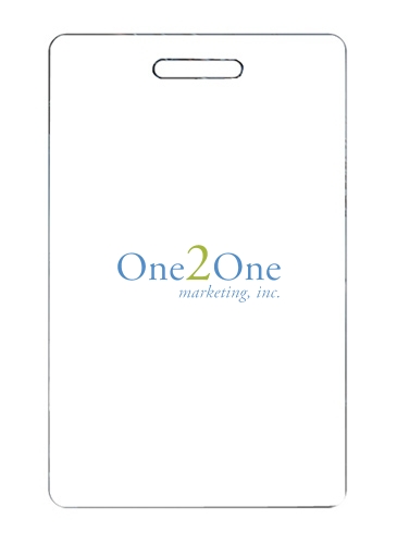 Badge | 2 1/8" x 3 3/8" | Vertical | .030" White Durable Laminate