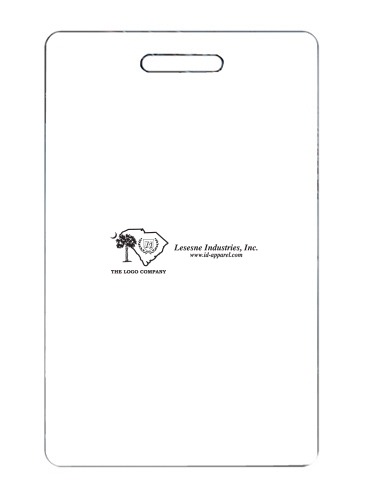 Badge | 2 1/8" x 3 3/8" | Vertical | .030" White Durable Laminate