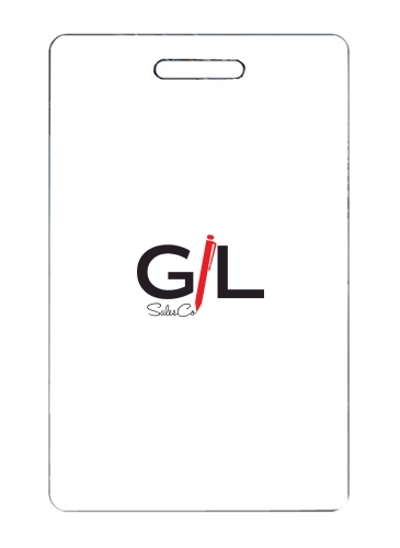 Badge | 2 1/8" x 3 3/8" | Vertical | .030" White Durable Laminate