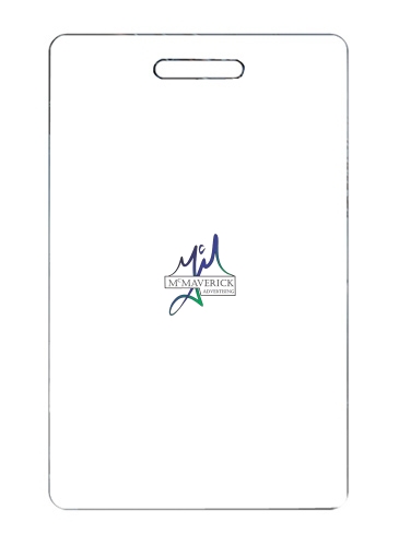 Badge | 2 1/8" x 3 3/8" | Vertical | .030" White Durable Laminate