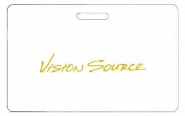 Badge | 2 1/8" x 3 3/8" | Horizontal | .030" White Durable Lamina
