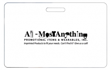 Badge | 2 1/8" x 3 3/8" | Horizontal | .030" White Durable Lamina