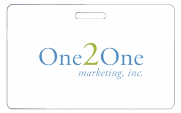 Badge | 2 1/8" x 3 3/8" | Horizontal | .030" White Durable Lamina