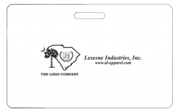 Badge | 2 1/8" x 3 3/8" | Horizontal | .030" White Durable Lamina