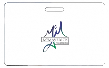 Badge | 2 1/8" x 3 3/8" | Horizontal | .030" White Durable Lamina