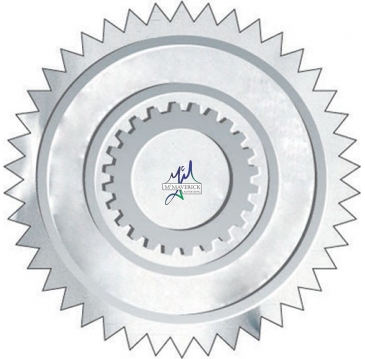 Embossed Foil Seal | Circle | 1 7/16" dia. | Sawtooth Edge