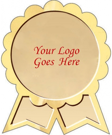 Embossed Foil Seal | Seal w/Ribbons | 1 5/16" x 1 9/16"