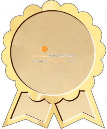 Embossed Foil Seal | Seal w/Ribbons | 1 5/16" x 1 9/16"