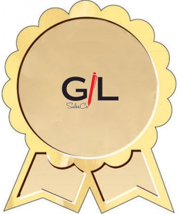 Embossed Foil Seal | Seal w/Ribbons | 1 5/16" x 1 9/16"