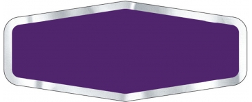 Car-Cal Dealer Decal | Diamond | 1 3/4" x 4 1/4" | Chrome Polyest