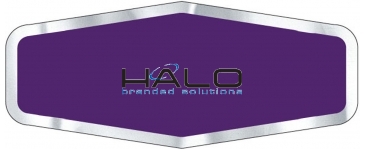 Car-Cal Dealer Decal | Diamond | 1 3/4" x 4 1/4" | Chrome Polyest