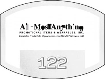 Inside Parking Permit | Flat Side Oval | 1 1/2" x 2" | Horizontal