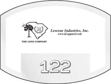 Inside Parking Permit | Flat Side Oval | 1 1/2" x 2" | Horizontal
