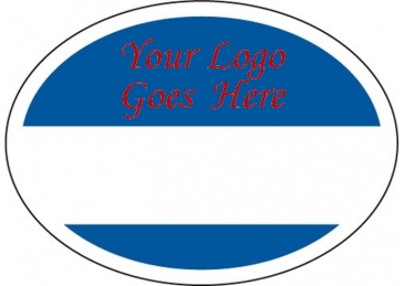 Outside Parking Permit | Oval | 2" x 2 3/4" | White Vinyl