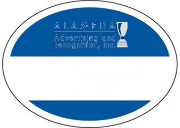 Outside Parking Permit | Oval | 2" x 2 3/4" | White Vinyl