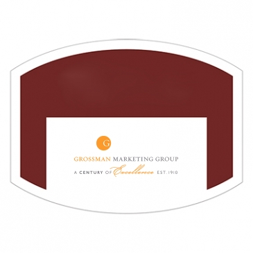 Outside Parking Permit | Flat Side Oval | 1 1/2" x 2" | White Vin