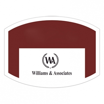 Outside Parking Permit | Flat Side Oval | 1 1/2" x 2" | White Vin