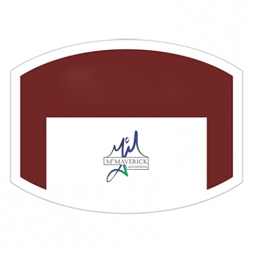 Outside Parking Permit | Flat Side Oval | 1 1/2" x 2" | White Vin