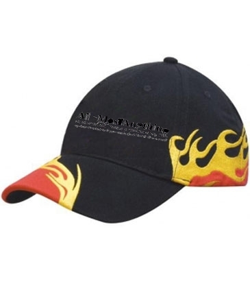 Brushed Heavy Cotton with Blaze Embroidery Peak and Side