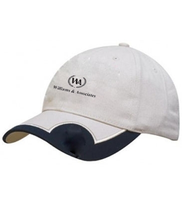 Brushed Heavy Cotton with Peak Insert & Embroidered Trim