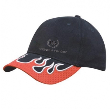 Brushed Heavy Cotton with Mesh Indented Peak Flames