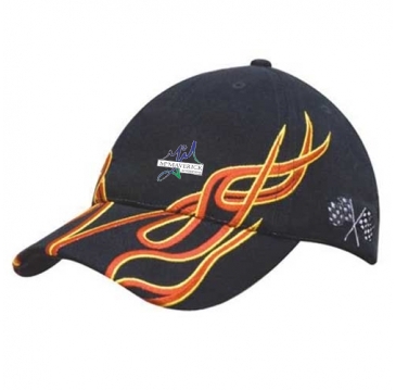 Brushed Heavy Cotton with Flame Embroidered