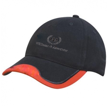 Brushed Heavy Cotton with Peak Indent and Embroidered Trim